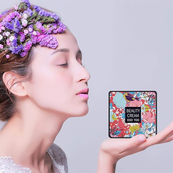 2PCS Mushroom Head Air Cushion CC Cream Foundation, Beauty Cream Exo Too BB Cream, Moisturizing, Long Lasting, Matte Concealer, Light Weight, WaterProof Liquid Foundation with 2PCS Mushroom Head-FemmiqueWomen