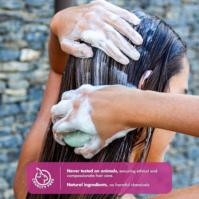 Vitamin B5 + Citrus Essential Oils Shampoo Bar – Dry shampoo for Hair Care - Women & Men – Strengthens Damaged Hair – Natural, Paraben & Sulfate-Free – All Hair Types – Made in USA – 4.5oz (Pack of 2)-FemmiqueWomen