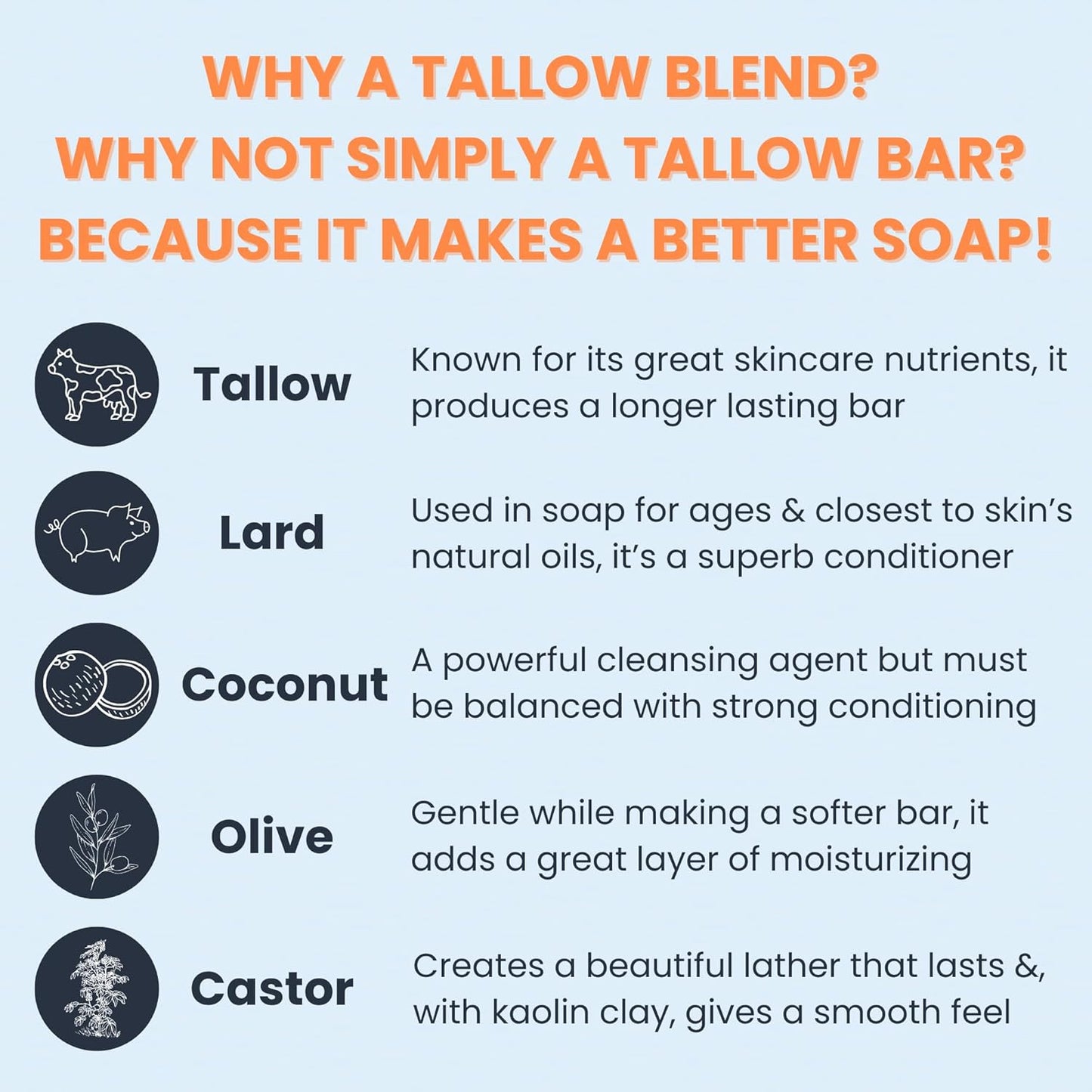 Real American Soap (Variety Bundle, 3 Pack) – Natural Bar Soap Made with Grass-Fed Tallow, Conditioning Lard, & Pure Coconut Oil – Unscented, Charcoal & Tea Tree Oil, & Lavender Goat Milk-FemmiqueWomen