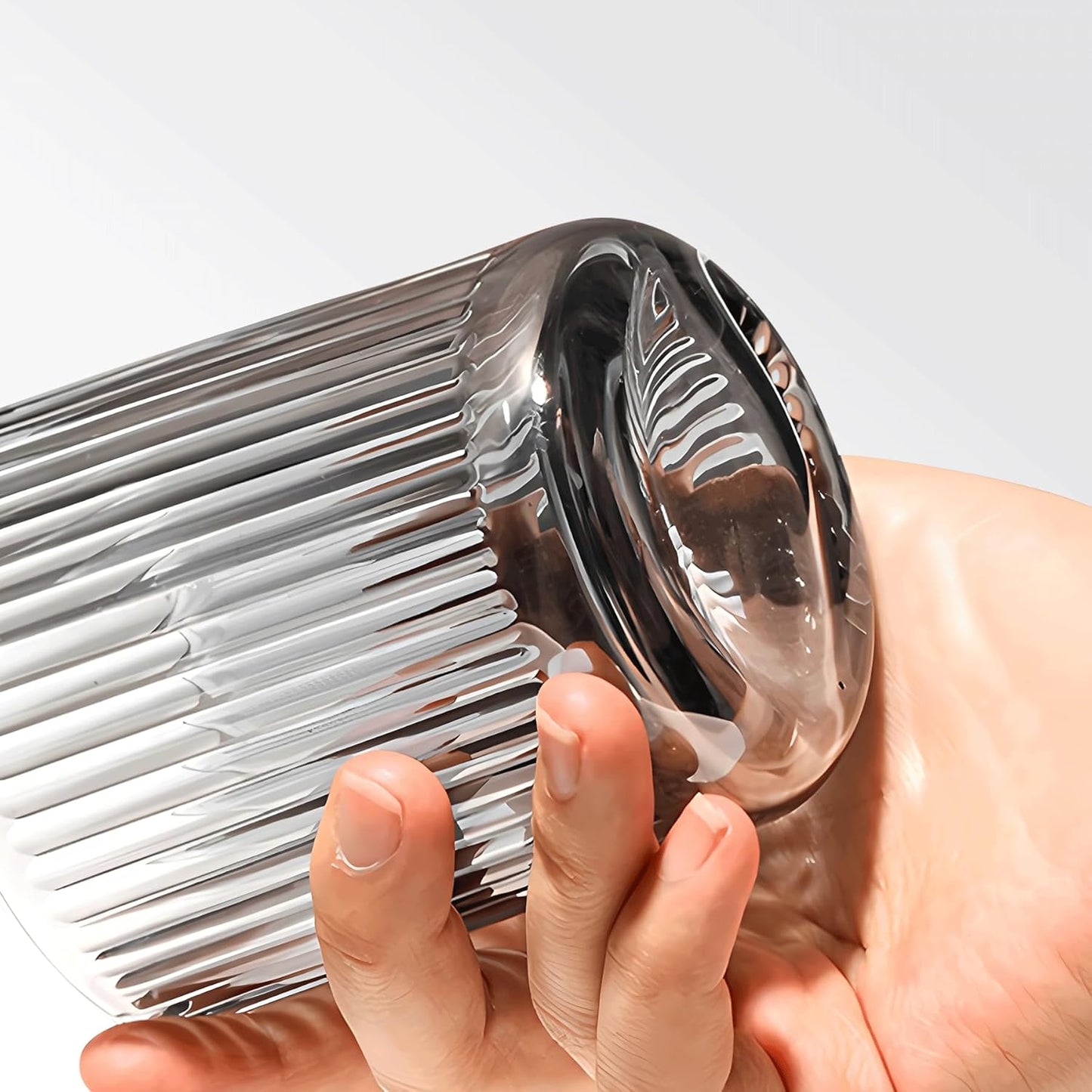 2 Pack Qtip Holder - Apothecary Jars with Lids, Bathroom Organizers and Storage Canister for Cotton Balls,Swabs,Floss Picks,Hair Ties,Clear Glass Vintage Bathroom Decor Jar Set (Gray)-FemmiqueWomen