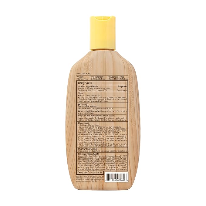 Sun Bum Original SPF 70 Sunscreen Body Lotion - Broad Spectrum Moisturizing Sunscreen with Vitamin E - Hawaii 104 Act Compliant (Made without Octinoxate & Oxybenzone) - 8 oz-FemmiqueWomen