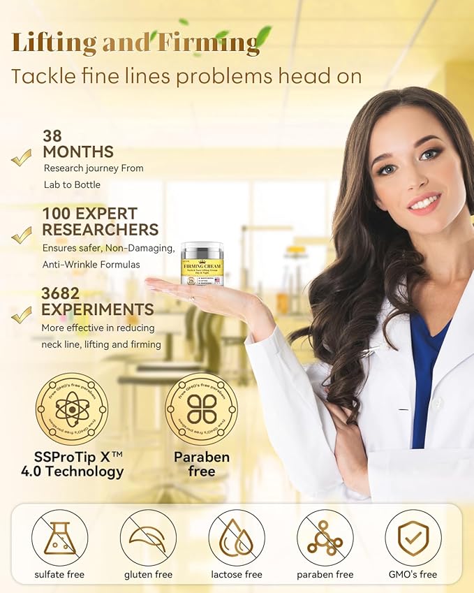 3% Retinol Cream Face Moisturizer, Anti Aging Neck Firming Cream with Collagen, Day & Night Face Cream with Hyaluronic Acid, Lifting & Tightening Wrinkle for Women & Men (1.51 Fl Oz (Pack of 1))-FemmiqueWomen