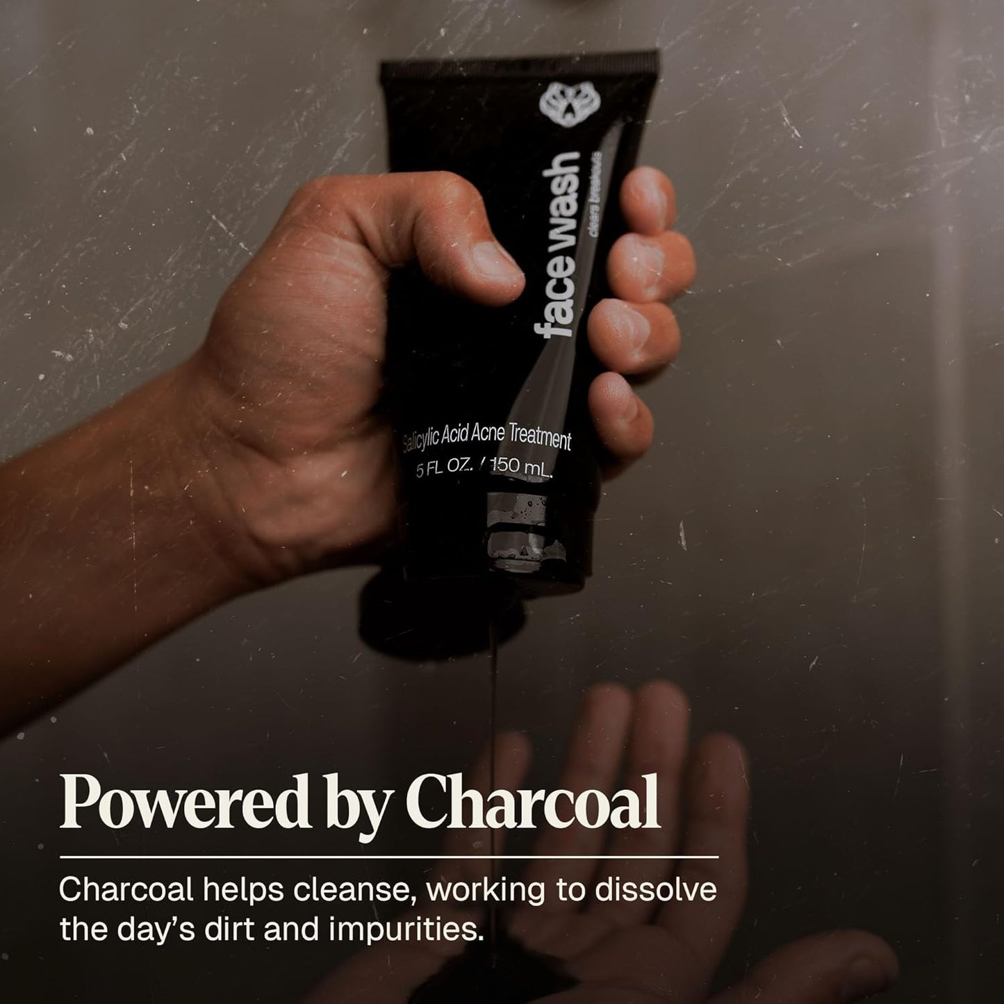 Black Wolf Men’s Charcoal Powder Face Wash, 5 Fl Oz - Facial Cleanser Removes Unwanted Impurities from Your Skin and Soothes Irritation-FemmiqueWomen