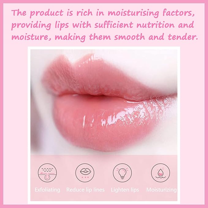 1 PCS Bee Lip Balm Lip Mask Honey Pot, Cherry Moisturizing Sleeping Lip Mask Overnight with Sticks, Lip Balm Honey Pot Lip Balm Hydrating Prevention Dry and Crack Lip Scrubs Exfoliator-FemmiqueWomen