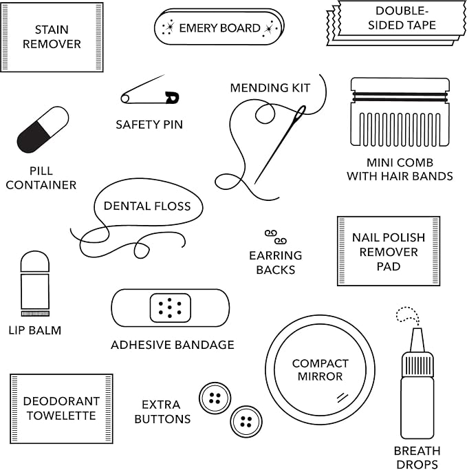 Pinch Provisions Rainbow Minimergency Kit, includes 17 Travel-Sized Cosmetic Essentials, Convenient for Purses, Emergency Beauty Accessories, Gifts for Holiday’s & Birthday’s-FemmiqueWomen