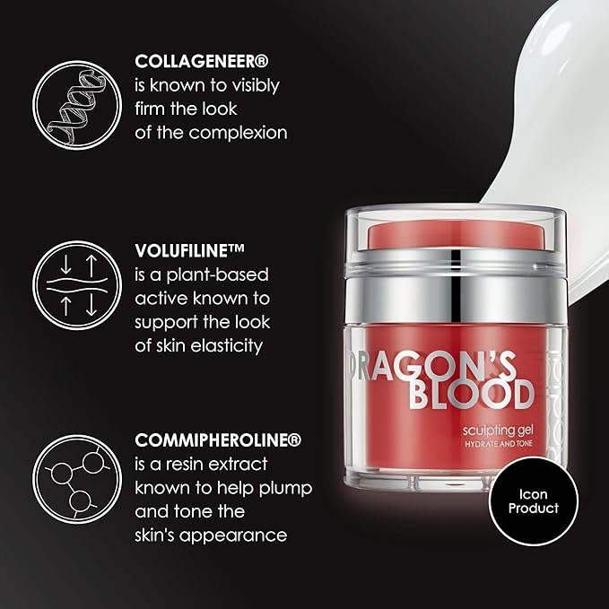 Rodial Dragon's Blood Sculpting Gel 1.7 fl oz - Rejuvenating, Ultra-Hydrating Face Cream - Refreshing Gel/Cream Formula - Triple Action Collagen Formula for a Firmer, Tighter and Smoother Skin Look-FemmiqueWomen