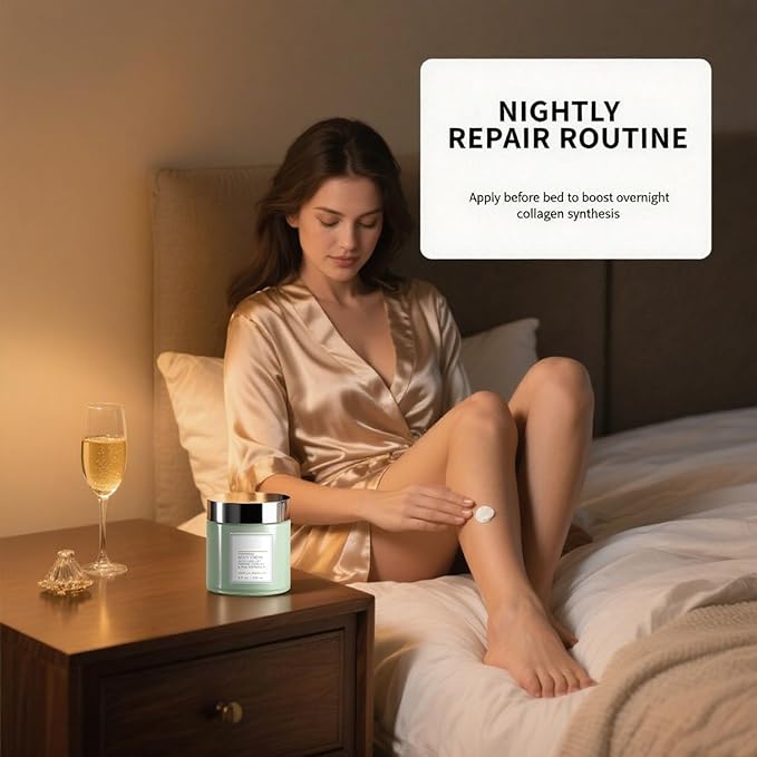 Champagne Firming Body Cream,Anti-Aging Tightening Cream with Luxe-Lift Complex,Skin Firming Cream for Hydrates Dry Skin, Fights Crepey Skin on Arms & Legs(8 Fl Oz, Sweet Almond Coconut)-FemmiqueWomen