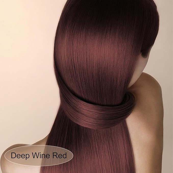 Hair Dye Shampoo, Gray Hair Coverage Dye Shampoo, Hair Color Shampoo for All Hair Types, Champu Para Canas, Suitable for Home and Salon (Dark Wine Red)-FemmiqueWomen