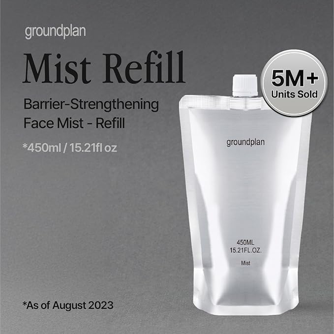 Silver Bottle, Refill - Facial Barrier Mist with 80% Witch Hazel Water, Cica for Skin Barrier Repair, Recovery Mist for Sensitive Skin, Dewy Hydration, Korean Skin Care (15.22 fl oz)-FemmiqueWomen