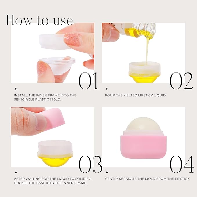 0.25 oz(7g) Empty Lip Balm Square Containers Tubes Lipstick 12 Pieces for Make Natural Lip Balm Lip Care - DIY & BPA FREE (Pink)-FemmiqueWomen