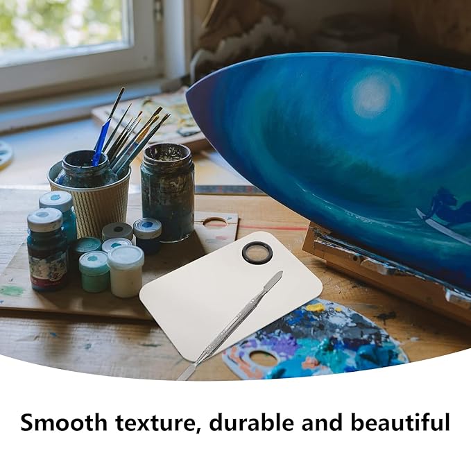 2 Pcs Professional Cream and Lip Makeup Mixing Palette with Spatula Foundation and Lip Palette Set for Travel-FemmiqueWomen