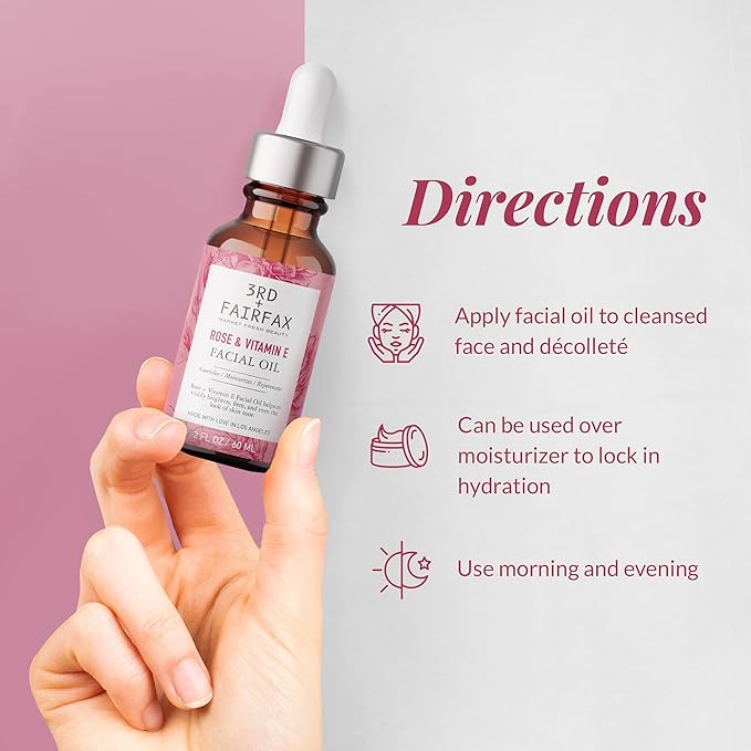 Rose & Vitamin E Facial Oil - 2oz-FemmiqueWomen