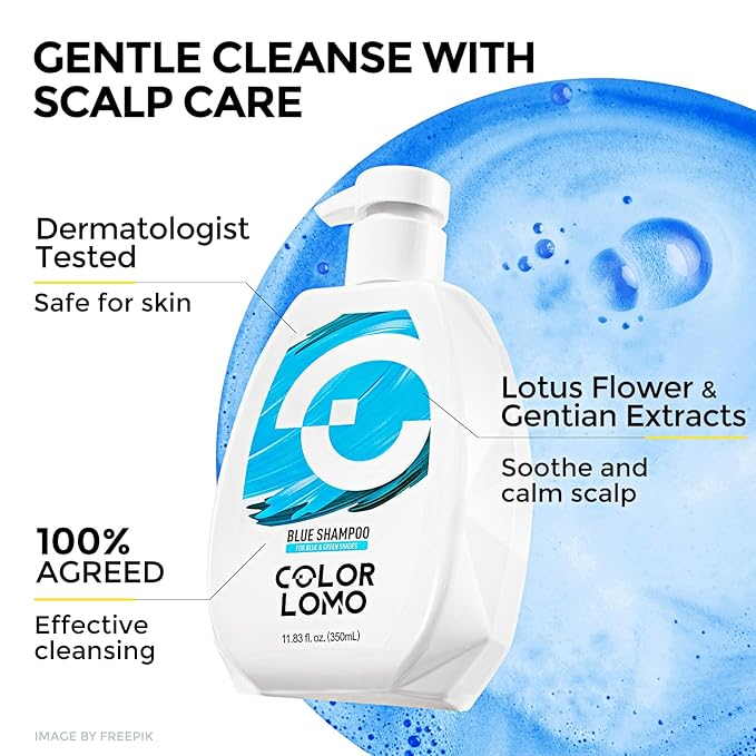 Ultra Color Safe Shampoo | Help Prevent Fading & Provide Subtle Color Replenishment | Prolong Color Vibrancy and Enhance Shine | Vegan & Cruelty-Free Formula | For Blue Color Treated Hair-FemmiqueWomen