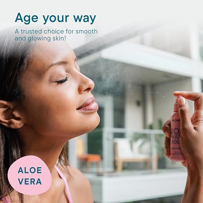 Frownies Rose Water Hydrator Spray - Hydrating Face Mist - Oil Control Toner for Face - Suitable for All Ages and Skin Types, 2oz-FemmiqueWomen