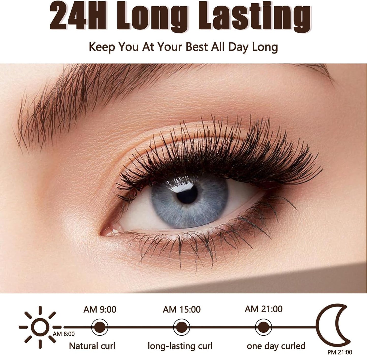 Heated Eyelash Curlers with Battery Indicator, Electric Eyelash Curler 3 Temperature Modes LED Display USB Rechargeable Makeup Tools, Heated Lash Curler Ideal Gift for Women WF72-FemmiqueWomen