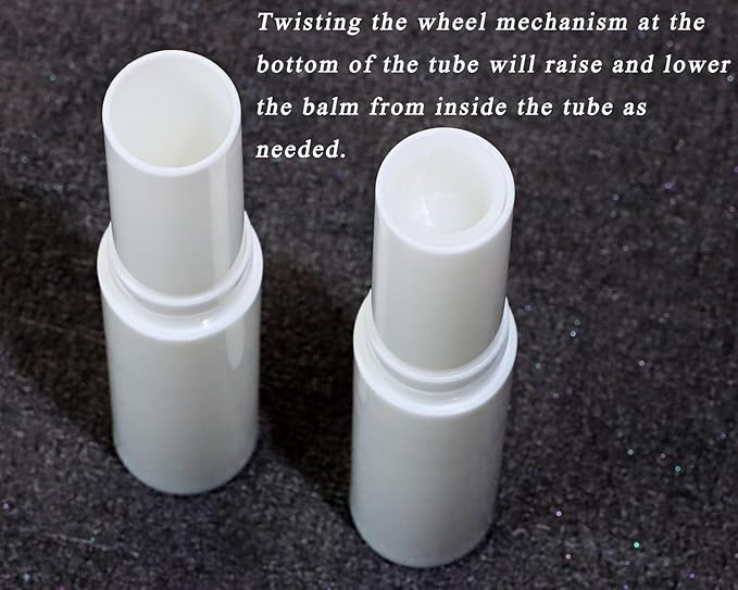 0.14oz Empty Flavored Lip Balm Container Tubes Plastic Homemade Moisturizing Lip Stick with Caps Bulk Fit for Women Adult DIY Making Supplies, 25 Count (White)-FemmiqueWomen