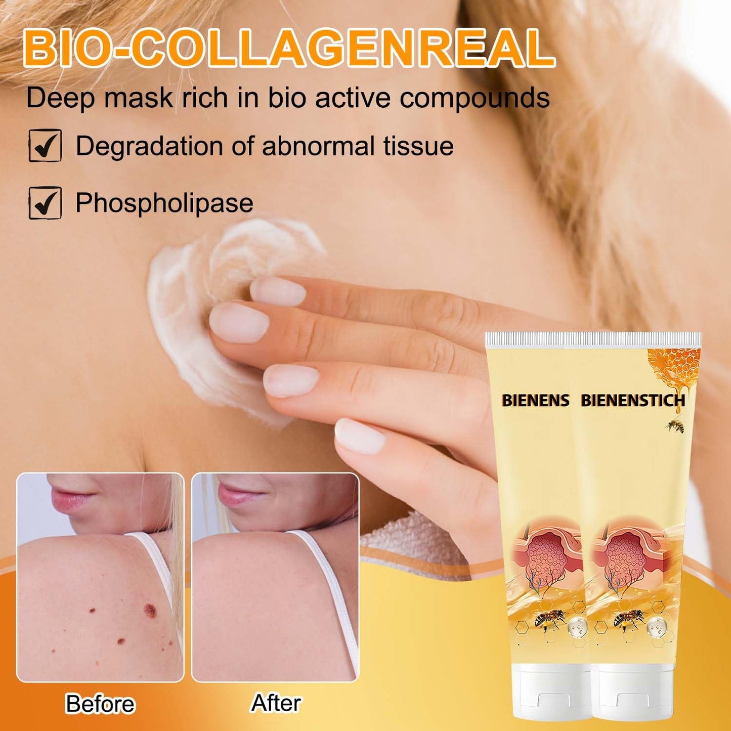 Bee Venom Cream, Professional Bee Venom Cream for All Parts of Neck, Waist, Back, Hands, Feet, and Legs(2Pcs)-FemmiqueWomen