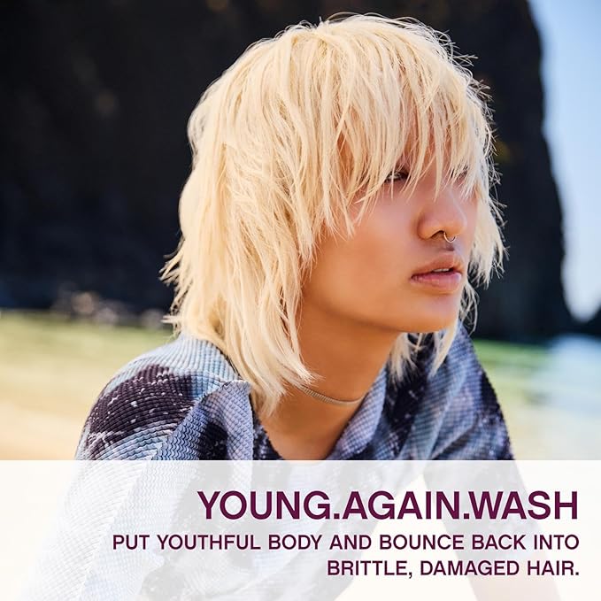 KEVIN.MURPHY YOUNG.AGAIN.WASH - Moisturising Anti-Ageing Shampoo - For Ageing, Damaged & Brittle Hair - Hair Repair - Amino Acids & Lotus Flower Extract - Sulphate & Paraben Free - 250 mL / 8.4 fl oz-FemmiqueWomen