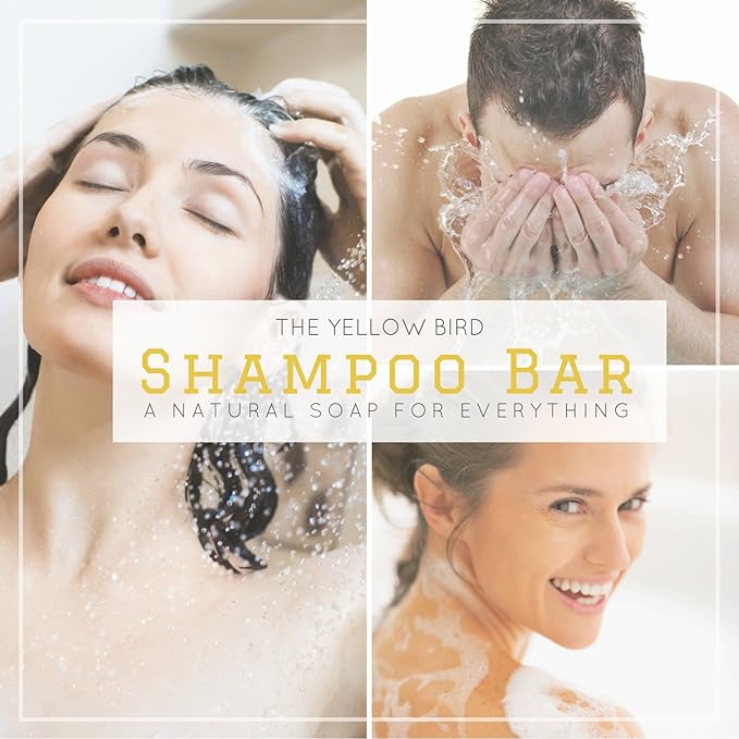 The Yellow Bird Solid Bar Shampoo Soap. Grapefruit, Rosemary, and Lavender. Mild Natural and Organic Ingredients. Sulfate Free. Gentle Scalp + Hair Care-FemmiqueWomen