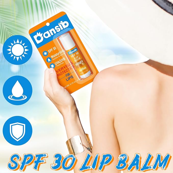 10 Pcs Sunscreen Lip Balms Bulk SPF 30 Lip Balms Stick with Sunscreen Employee Staff Appreciation Gifts Bulk Team Coworkers Christmas Party Gifts for Outdoor Travel Beach-FemmiqueWomen