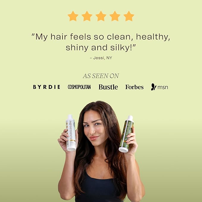 Non Toxic Vegan Shampoo with Organic Ingredients, Apple Cider Vinegar & Tea Tree Oil - Sulfate Free, Color Safe, Paraben Free, Gluten Free, Cruelty Free, pH Balanced (2-Pack)-FemmiqueWomen