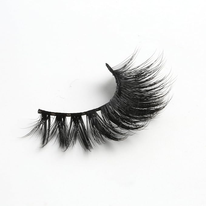 SUNWELL False Eyelashes 16mm Mink Lashes 8D Fluffy Cat Eye Faux Mink Lashes Strip Lashes Soft Reusable Luxury Volume Fake Eyelashes 10 Pairs Pack-FemmiqueWomen