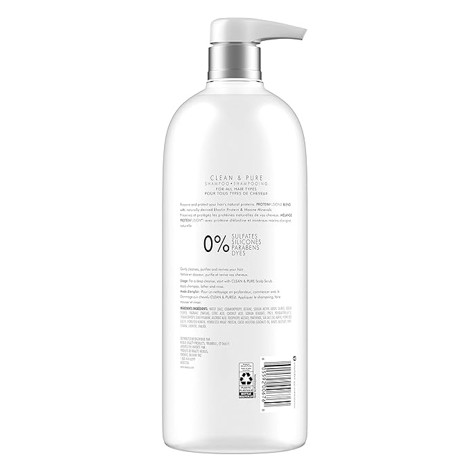 Nexxus Clean and Pure Clarifying Shampoo, With ProteinFusion, Nourished Hair Care Silicone, Dye And Paraben Free 33.8 oz-FemmiqueWomen