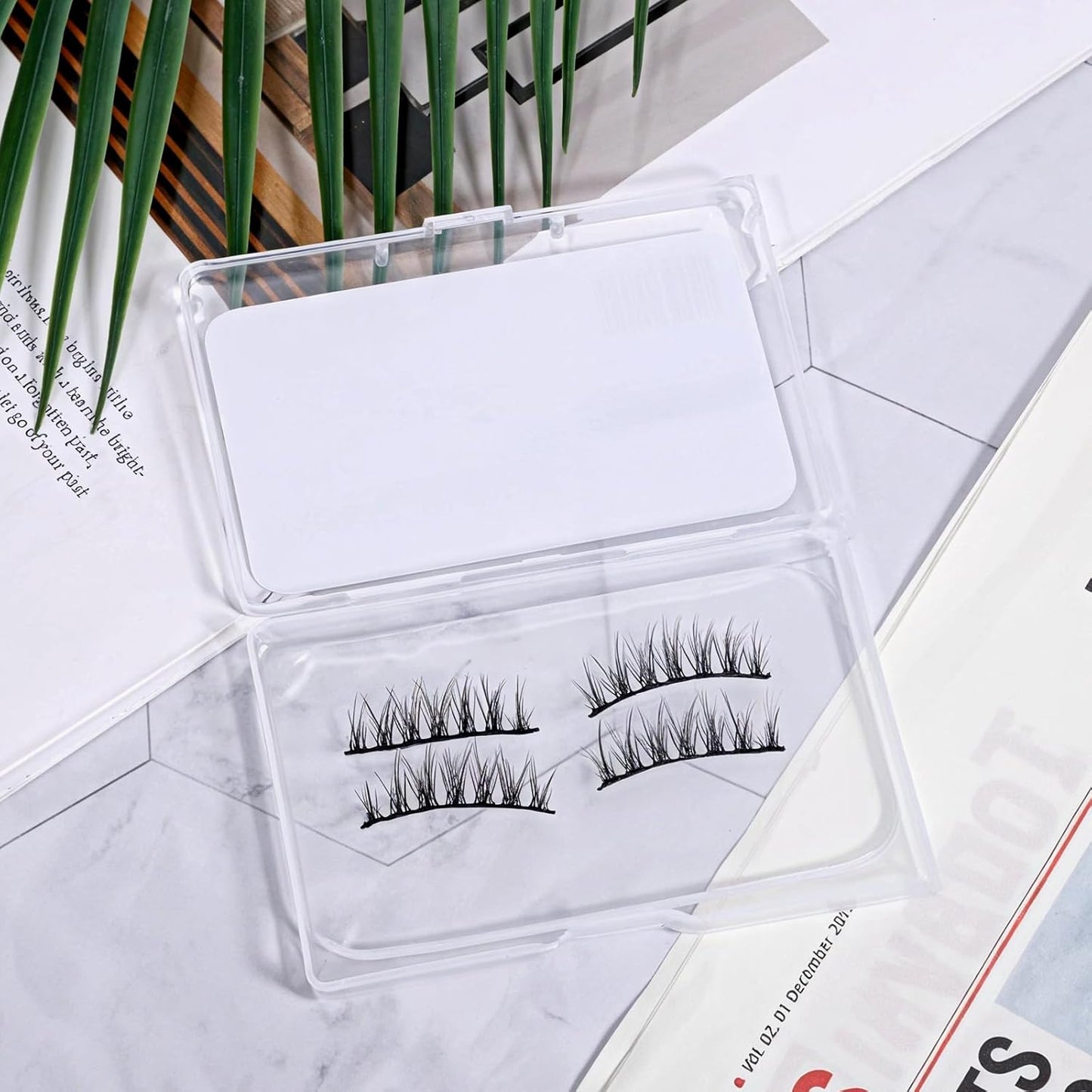 Eyelash Case, Eyelash Holder Case, Clear Compact Eyelashes Container, Portable Silicone False Lash Cases, Simple Lightweight Lash Storage Tool with Cover for Women Daily Travel Carry-FemmiqueWomen