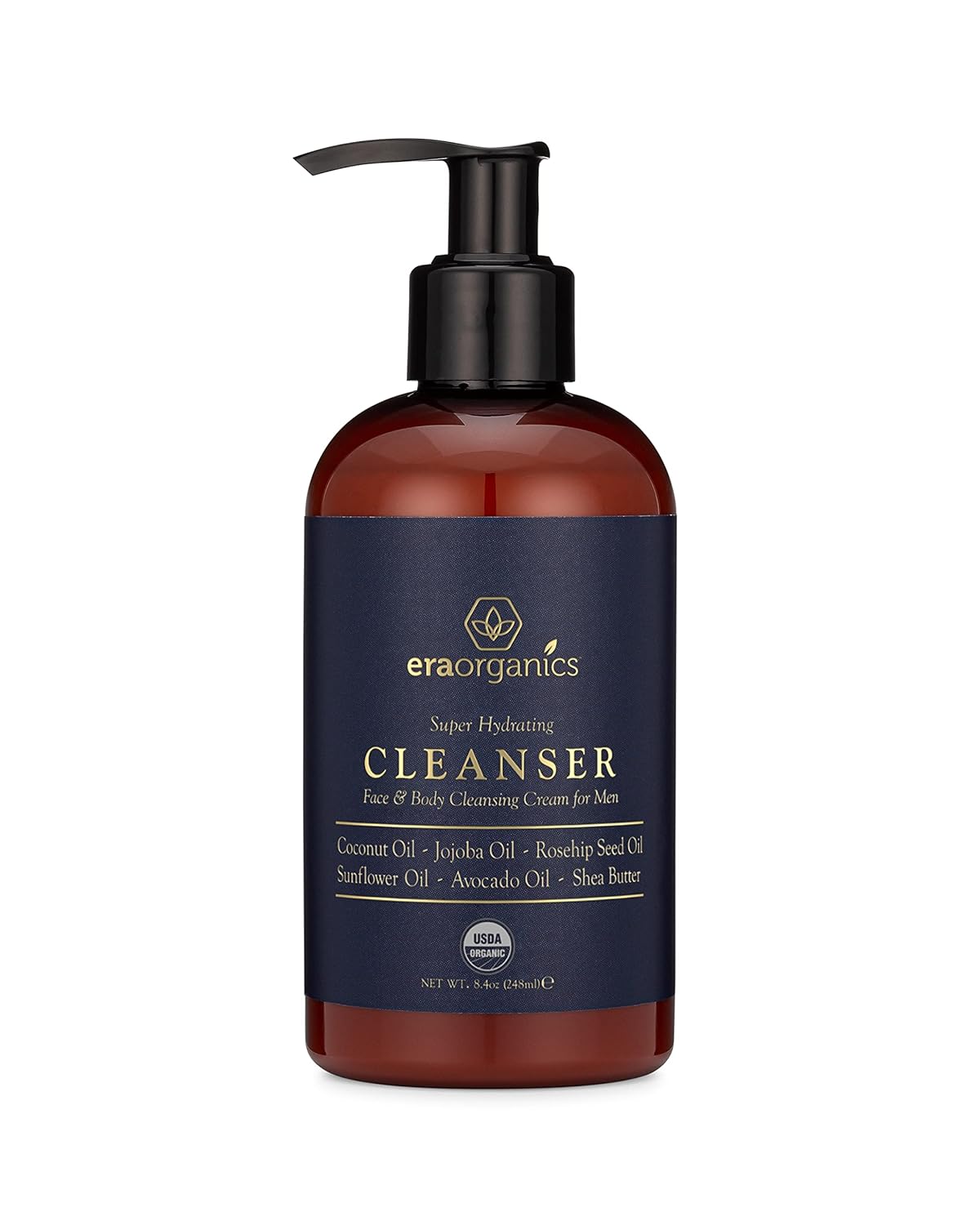 Era Organics USDA Organic Men's Face Wash - Nourishing, Hydrating Facial, Body Cleanser for Smoother Skin-FemmiqueWomen