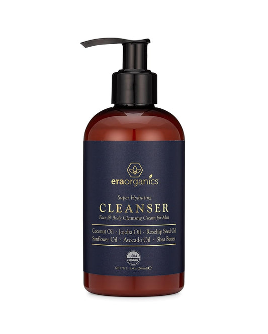 Era Organics USDA Organic Men's Face Wash - Nourishing, Hydrating Facial, Body Cleanser for Smoother Skin-FemmiqueWomen