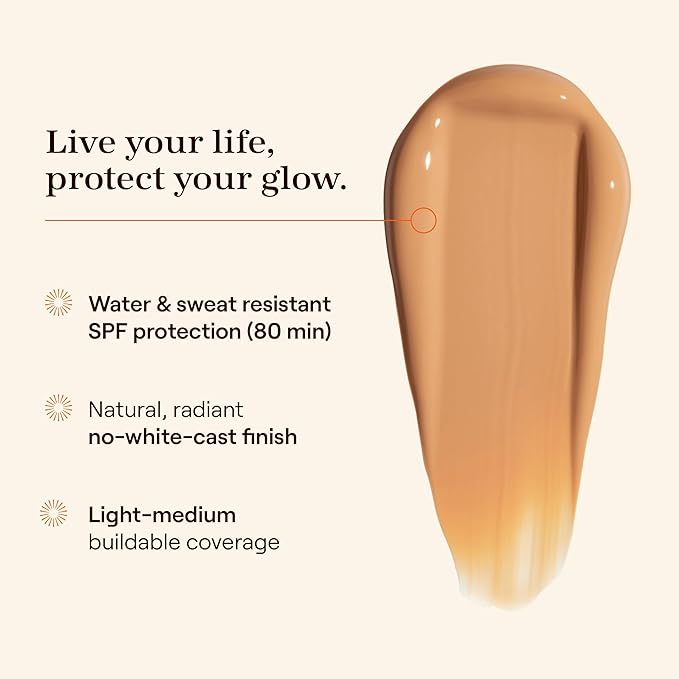 Live Tinted Hueguard Skin Tint SPF 50 - Tinted Mineral Sunscreen with Light-Medium Buildable Coverage With a Hydrating and Radiant Finish - Water and Sweat Resistant, 1.35 fl oz - Shade 08-FemmiqueWomen