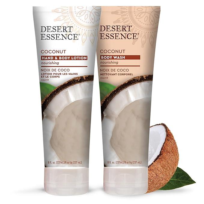 Desert Essence Organic Coconut Hand and Body Lotion 8 fl. oz.-FemmiqueWomen