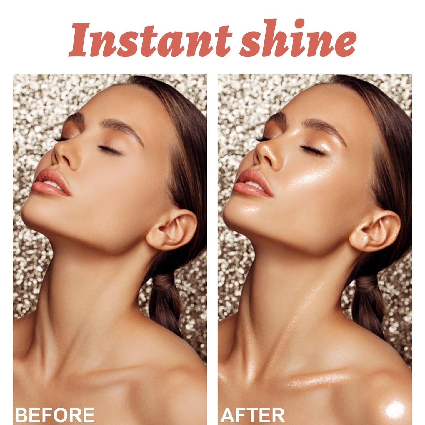 Body Glow Oil, Sunscreen Shimmer Oil, SPF 45 Broad Spectrum, Body Oil with with Coconut Oils, Moisturizing Glow for Face & Body, Liquid Illuminator Highlighter, Water Resistant, 3.72 fl oz (#02 ROSE)-FemmiqueWomen