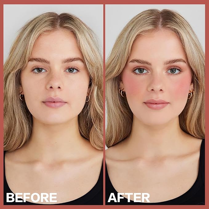 2Pcs Cream Blush Makeup Stick,Monochromatic Multi-Stick Face Blush for Cheek,Lip and Eye,Matte and Dewy Finish for Long Wearing,Easy Application.HEAT WAVES-FemmiqueWomen