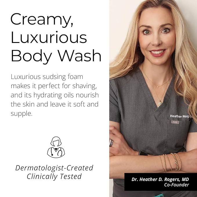 Doctor Rogers Hydrating Body Wash, Moisturizing Shower Cleanser, Dermatologist-Created Bath Soap For Women & Men, Cleanses & Repairs the Skin Barrier, Paraben & Sulfate-Free, 236 ml / 8 fl oz-FemmiqueWomen