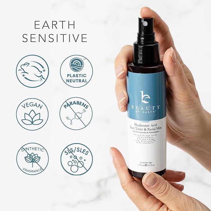 Hyaluronic Acid Toner for Face - USA Made with Natural & Organic Ingredients, Hydrating Toner with Niacinamide, Softens and Smoothes Dry & Sensitive Skin, Fragrance-Free Skin Care Spray-FemmiqueWomen