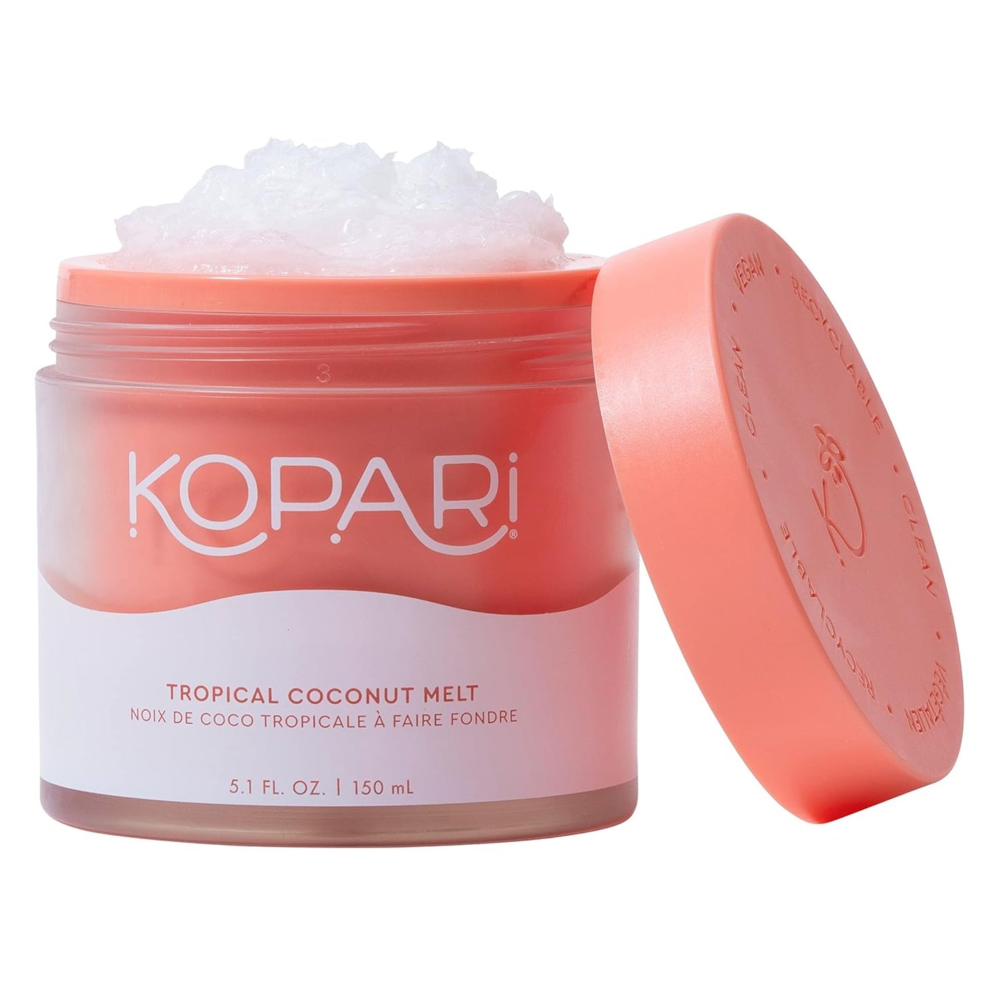 Kopari Organic Tropical Coconut Melt, Multi Purpose Moisturizer, 100% Unrefined Coconut Oil, Body, Hair and Face, Clean & All Natural, 5 oz-FemmiqueWomen