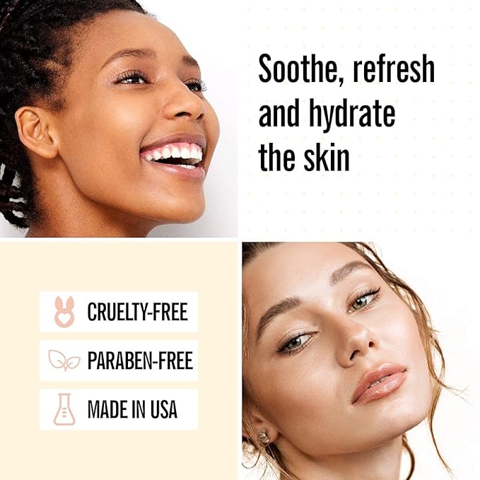 VALJEAN LABS Face Mist - Calm | Rosewater + Glycerine | Calms, Moisturizes, Soothes | Helps to Even Complexion | Paraben Free, Cruelty Free, Made in USA (8 oz)-FemmiqueWomen