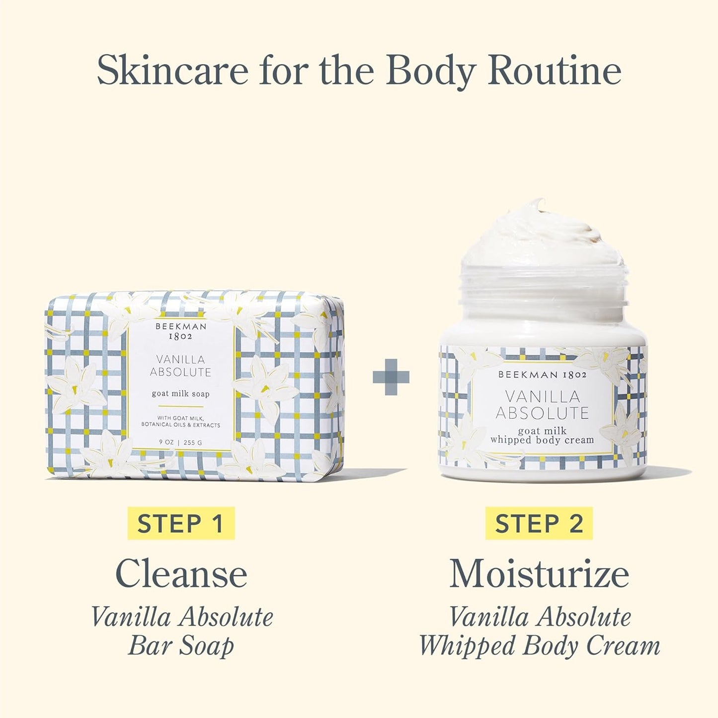 Beekman 1802 Whipped Body Cream, Vanilla Absolute - Scented - 8 oz - Intensely Hydrating & Softens Skin - With Goat Milk - Good for Sensitive Skin - Cruelty Free-FemmiqueWomen