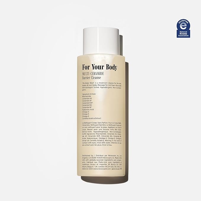 Nécessaire The Body Wash. Fragrance-Free. Multi-Vitamin Gel Cleanser. Nourish, Soften. Hypoallergenic. Dermatologist-Tested. No SLS/SLES. 250 ml / 8.4 fl oz-FemmiqueWomen