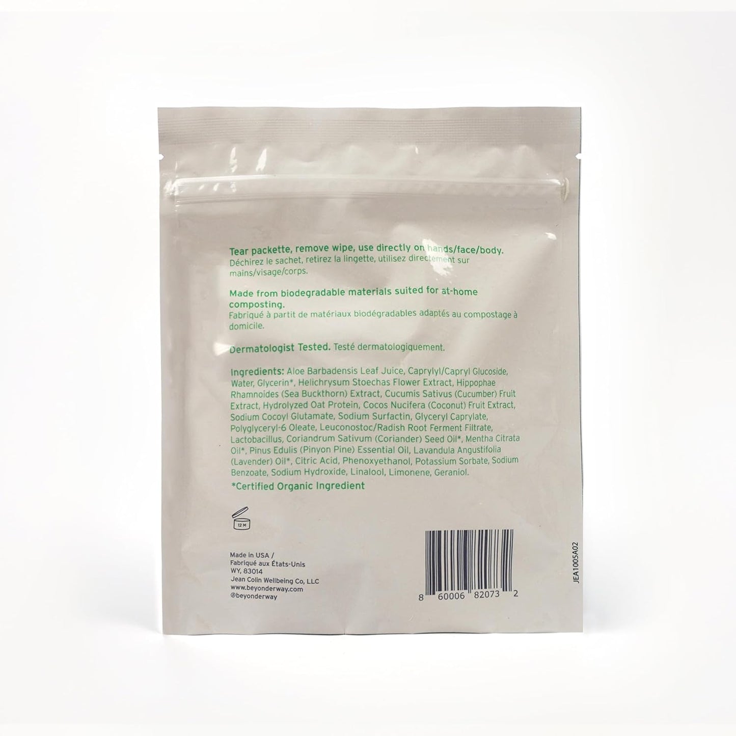 Cleansing Wipes - Essential Oils Blend of Bergamot Mint, Coriander, Lavender, Pinyon Pine with Aloe Vera – Face & Body Refresh, Skin Microbiome Balance, Dermatology Tested-FemmiqueWomen