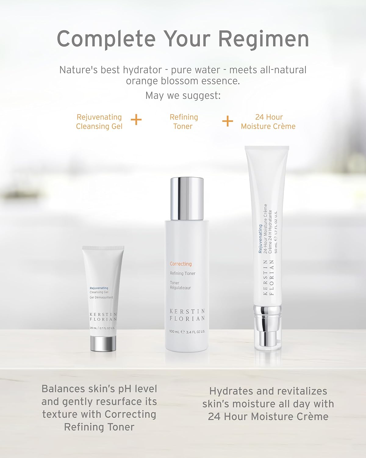 Kerstin Florian Rejuvenating Cleansing Gel | Travel Size | Gentle Face Wash Cleanser and Makeup Remover for Women | Gentle Formula Removes Dirt & Oils to Clarify and Brighten Skin, .7 fl oz-FemmiqueWomen