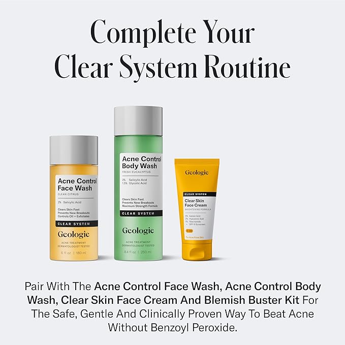 Geologie Skin Repair Moisturizer Face Cream | Clear System Retinol Resurfacing Formula | For Blemish Prone Skin with Niacinamide & Hyaluronic Acid | 60 ML-FemmiqueWomen