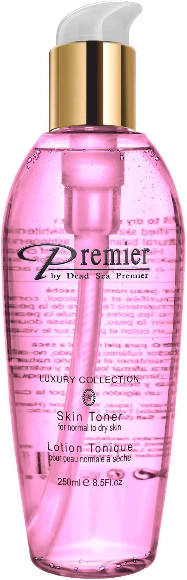 Premier Dead Sea Skin Toner Normal To Oily Skin, pH 5.5 balancing, alcoholic cleanser that is mild and gentle to skin, with natural ingredients of witch hazel and minerals 8.5fl.oz-FemmiqueWomen