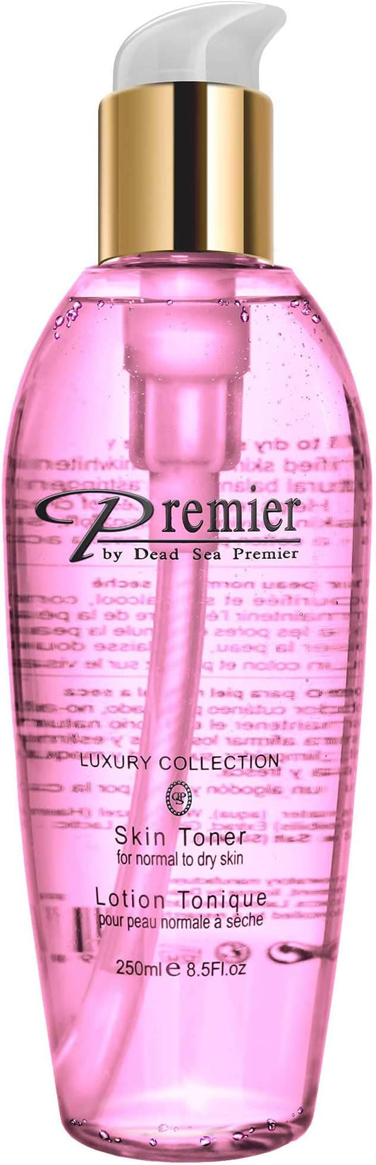 Premier Dead Sea Skin Toner Normal To Oily Skin, pH 5.5 balancing, alcoholic cleanser that is mild and gentle to skin, with natural ingredients of witch hazel and minerals 8.5fl.oz-FemmiqueWomen