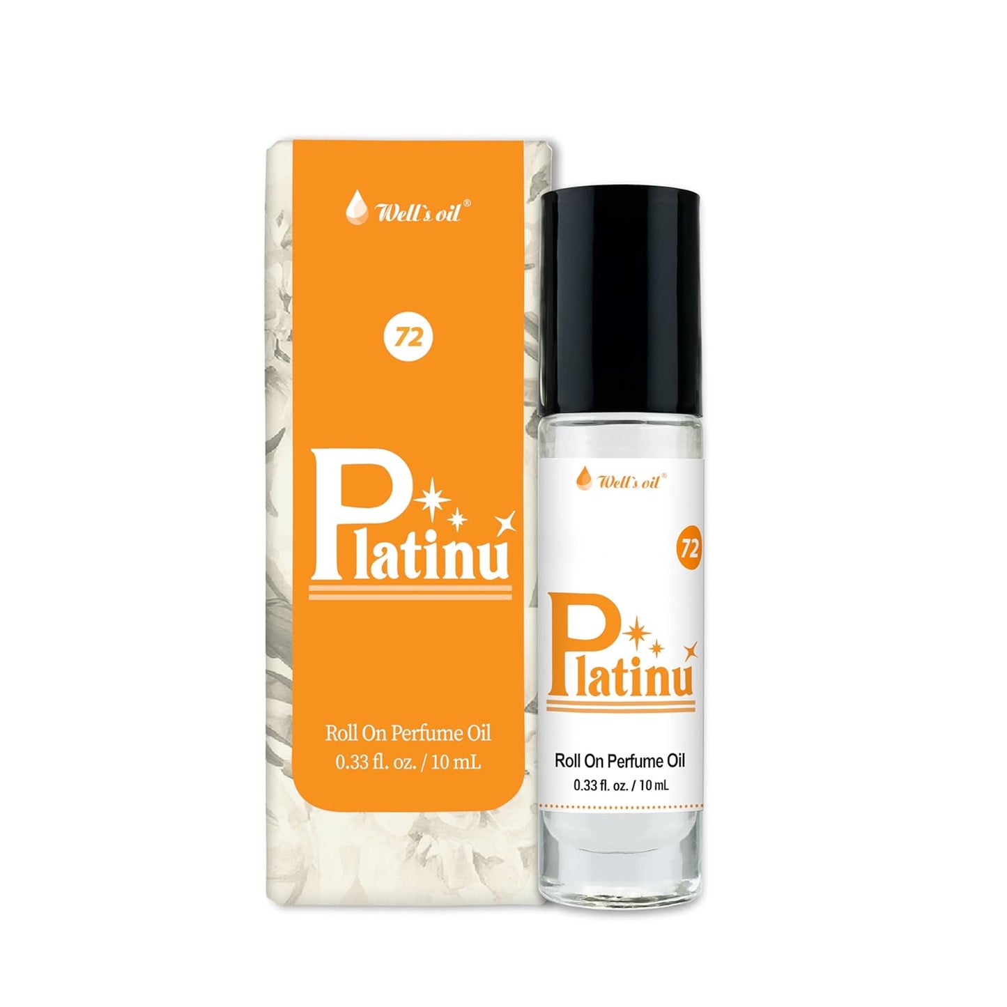 Well's Oil Roll-On Perfume Oil (Platinu) | Spicy Floral Notes | Long-Lasting | Paraben-Free | 0.33 Fl Oz / 10 ml-FemmiqueWomen