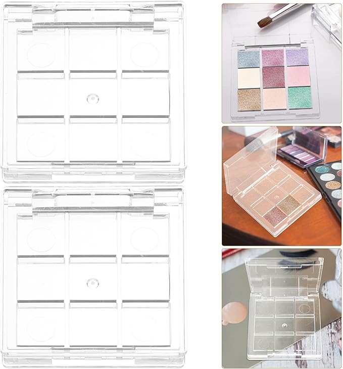 2pcs Empty Lipstick Palette Clear Lipstick Case Mini Highlighters Cross Body Bag Portable Makeup Organizer Storage Cases Sample Eye Shadow Plastic Empty Bracket Travel-FemmiqueWomen