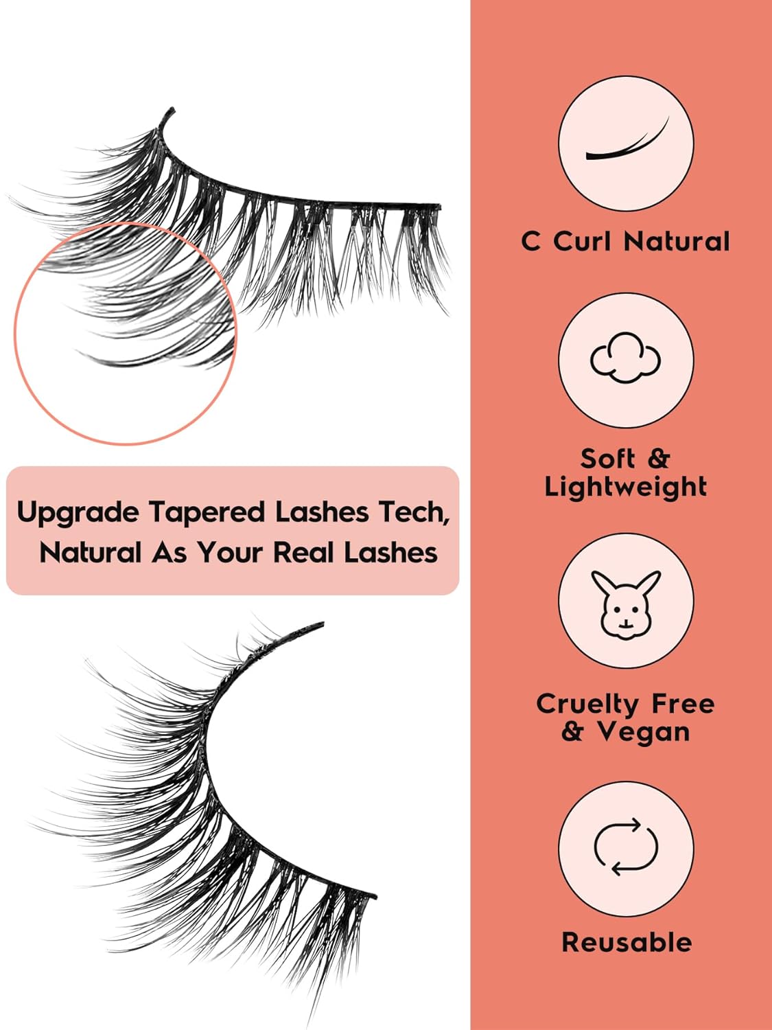 Wispy Lashes False Eyelashes Natural Manga Lashes Anime Lashes with Thinner Band Volume Fake Eyelashes Siligli 12mm Curly Eye Lashes Pack 7 Pair-FemmiqueWomen
