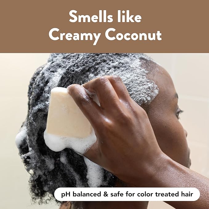 Ethique Frizz Wrangler - Smoothing Solid Shampoo Bar for Dry & Damaged Hair - Vegan, Eco-Friendly, Plastic-Free, Cruelty-Free, 3.88 oz(Pack of 1)-FemmiqueWomen