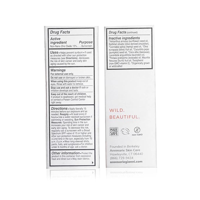 Annmarie Skin Care Sun Love SPF 20 Sunscreen - Reef Safe. - Non-Nano Zinc Oxide Sunscreen with Moisturizing Organic Pumpkin, Sunflower, Hemp Seed Oils, Lightweight & Sheer Sunscreen (50mL, 1.7 fl oz)-FemmiqueWomen